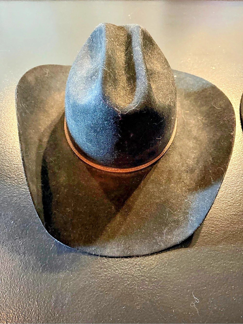 Stetson Skyline 6X Fur Felt Cowboy Hat Black Waist 6 7/8